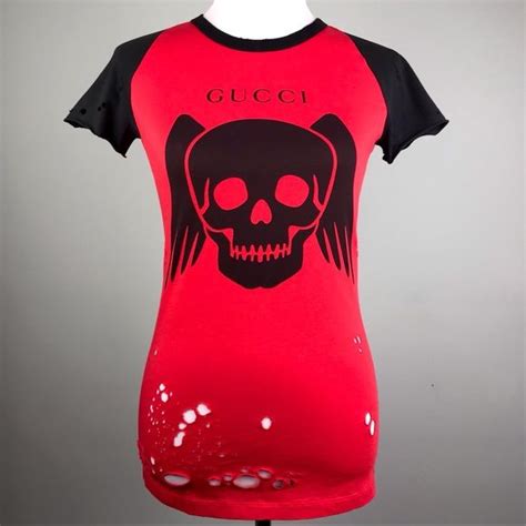 gucci black skull tshirt|gucci logo t shirt.